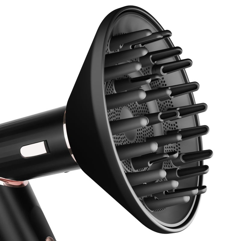 Chivixe Large Diffuser Attachment Compatible With Shark Flexstyle, Upgraded Bigger Diffuser Nozzle For Dryer Faster And Define Wavy, Curly, Coily Hair, Black - Image 1